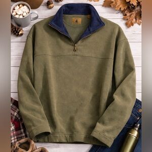 Mens St Johns Bay Quarter Zip Sweatshirt XL Pullover Casual Outdoor